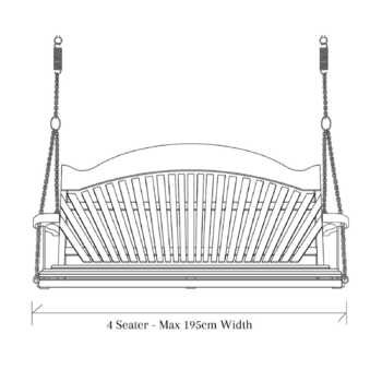 Garden Swing Seat Dimensions Four Seater