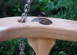 Ammonite in Cedar - swing seat