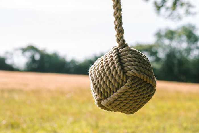 Rope Ball Swing with Monkey Fist Knot