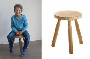 Sitting Spiritually Wooden Milking Stool