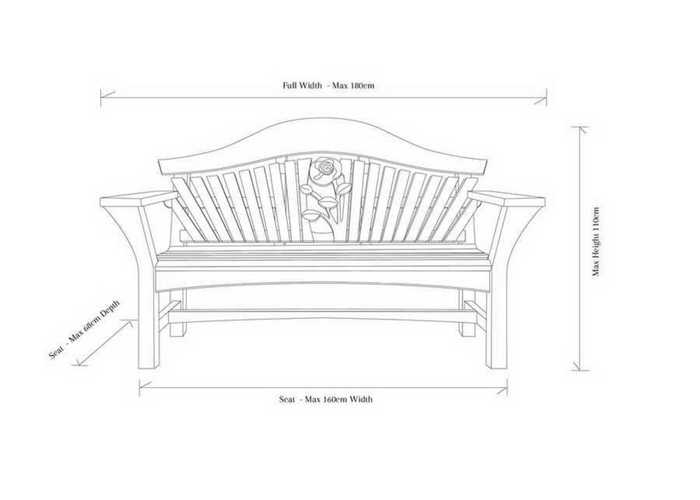 Garden Swing Seat dimensions