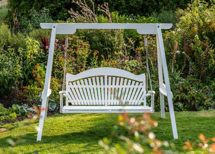 Painted Garden Swing Seat in Accoya wood