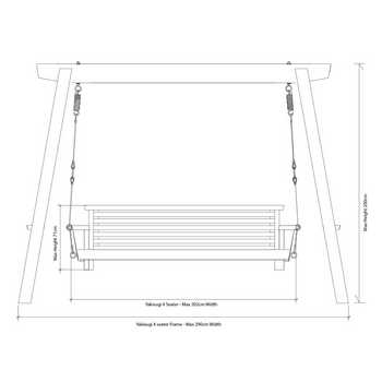 Garden Swing Seat dimensions