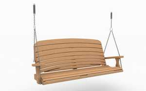 Wood garden swing seat