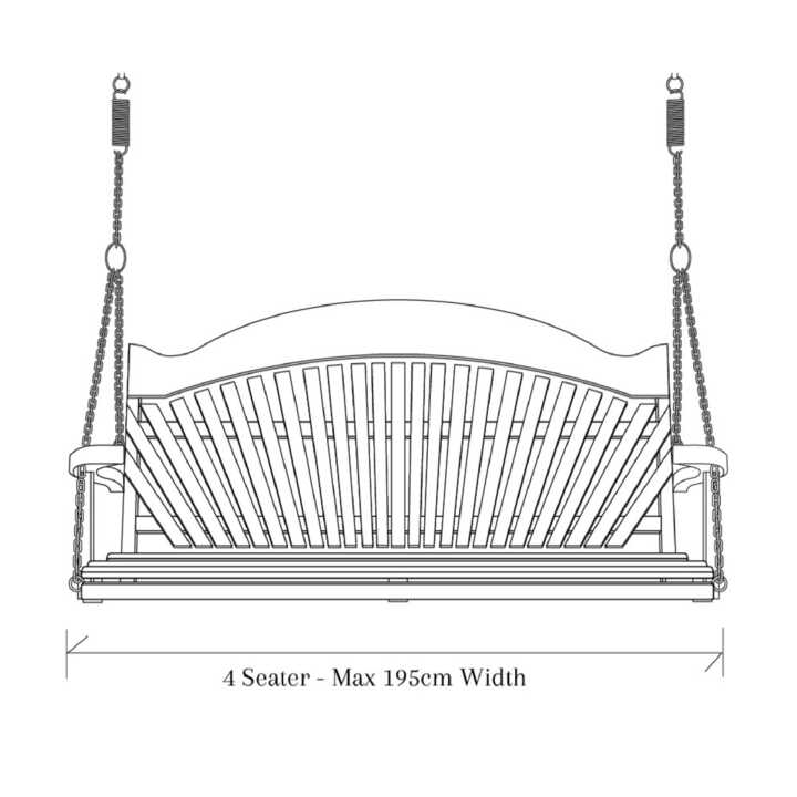 Garden Swing Seat Dimensions Four Seater