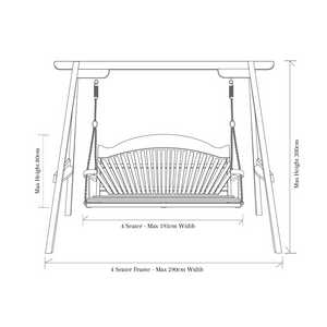 Garden Swing Seat Dimensions Four Seater