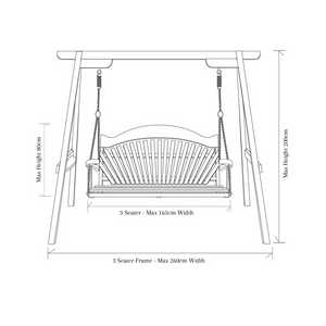 Garden Swing Seat dimensions