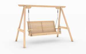 Cedar Swing Seat with Slat Back Design