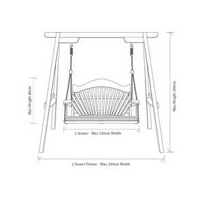Garden Swing Seat dimensions