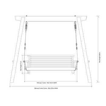 Garden Swing Seat dimensions