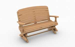 Wood garden swing seat
