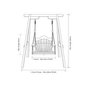 Garden Swing Seat dimensions