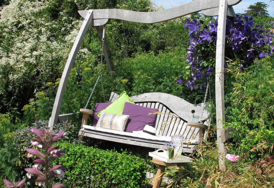 Swing Seat featured in a Garden