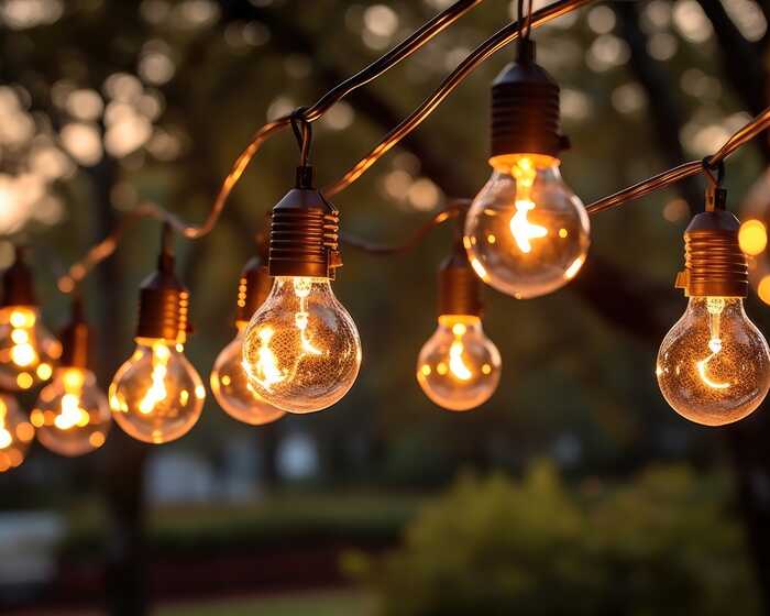 lighting from a pergola