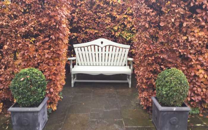 Garden Bench on display situated in Washington Old Hall gardens