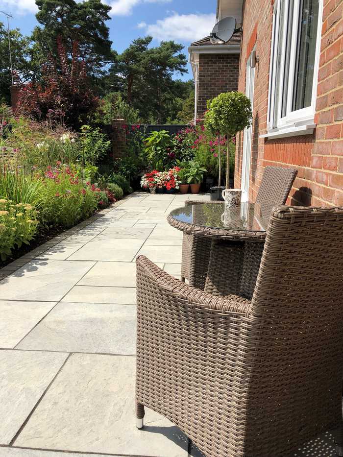 Breakfast at this small Bistro table & chairs