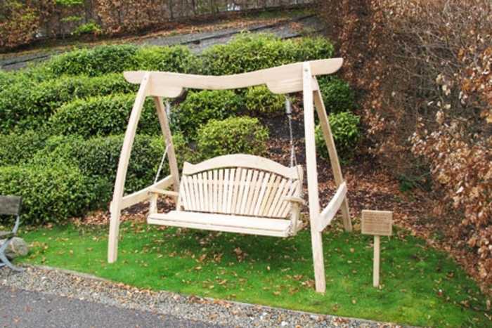 Oak swing seat and frame - Eden Project