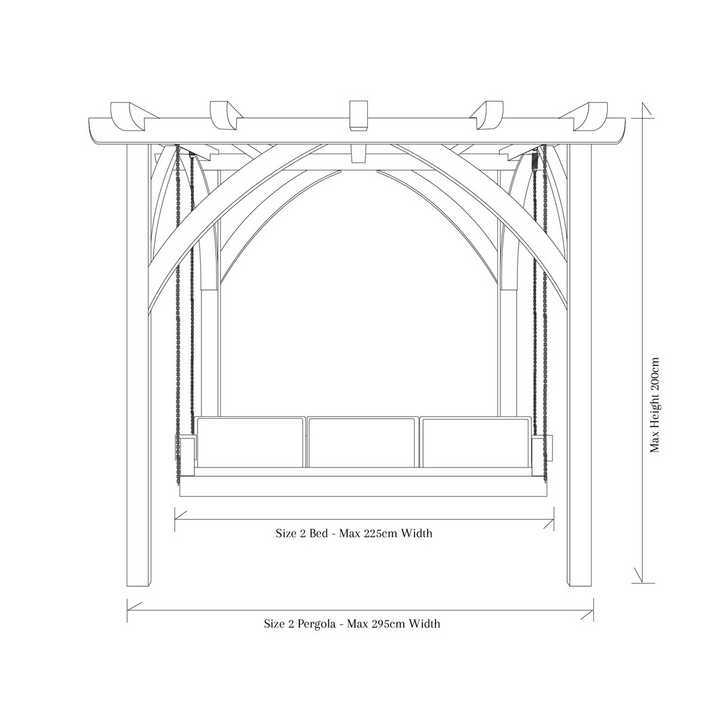 Garden Swing Seat dimensions