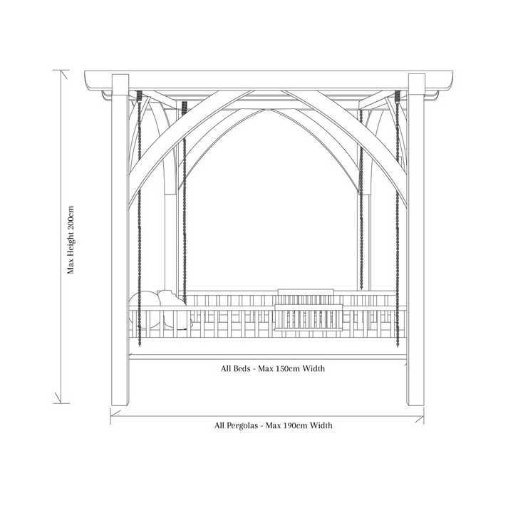 Garden Swing Seat dimensions