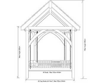Garden Swing Seat dimensions