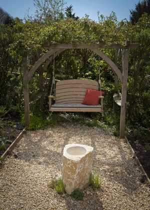 Bird Bath in the Sitting Spiritually Garden