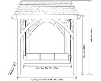 Garden Swing Seat dimensions