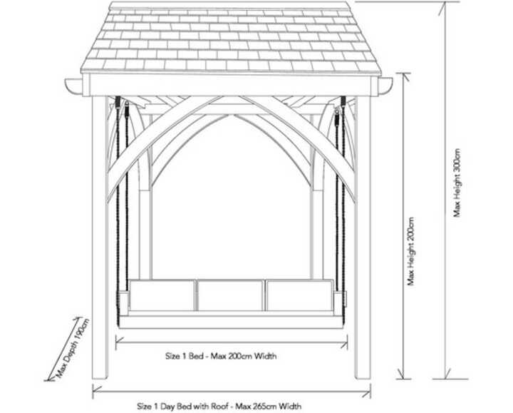 Garden Swing Seat dimensions