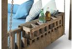 Drinks Holder on Swinging Day Bed Garden Furniture