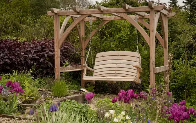 Pergola with swing chair hotsell