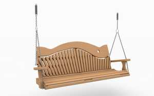 Bespoke garden swing seat - hand carved wood 