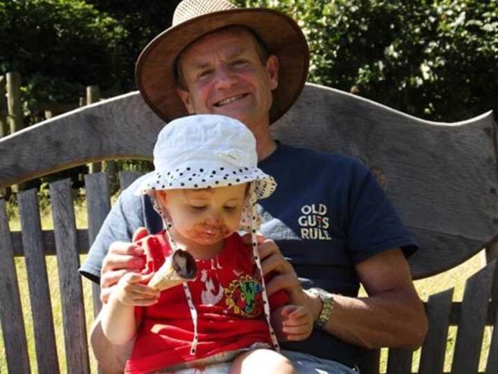 Garden swing seat testimonials - Grandad and Grandaughter 