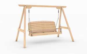 Cedar Swing Seat with Curve Back Design