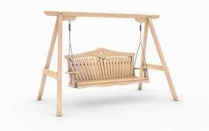 Cedar Swing Seat with Heart Back Design