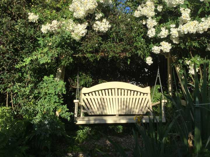 Sitting Spiritually Swing Seat Natural Sun Shade