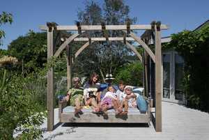 Swinging Day Bed with Family