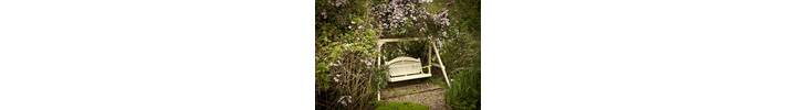 Harmony Swing Seat Surrounded by Clematis