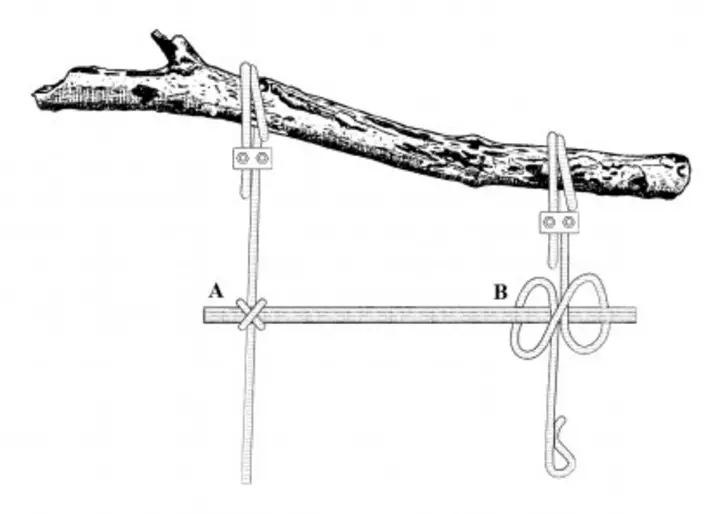 How to hang a rope swing on a sloping bough