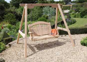 A Garden Swing Seat in the sunshine 