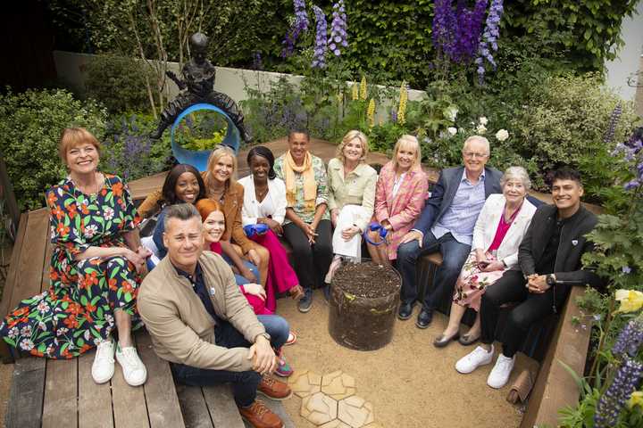 Juliet Sargeant in Blue Peter Garden at RHS Chelsea