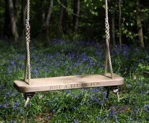 Single Carved Oak Tree Swing
