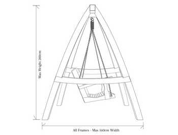 Garden Swing Seat dimensions