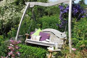 Kyokusen garden wooden swing seat for adults