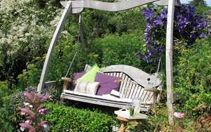 Oak Garden Swing Seat with Cushions