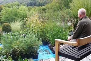 Bob contemplates the garden taking shape