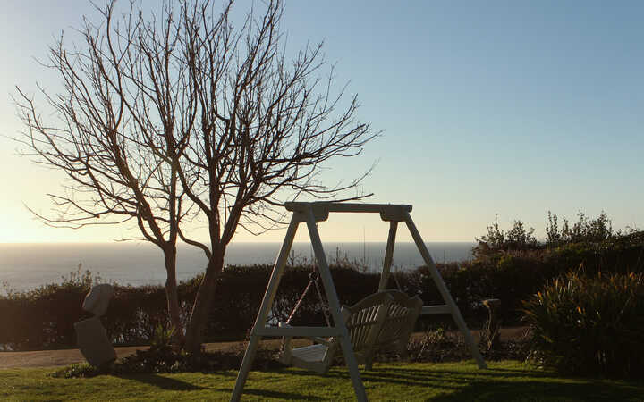 Garden Swing Seat Silhouette Alexandra Hotel Lyme Regis