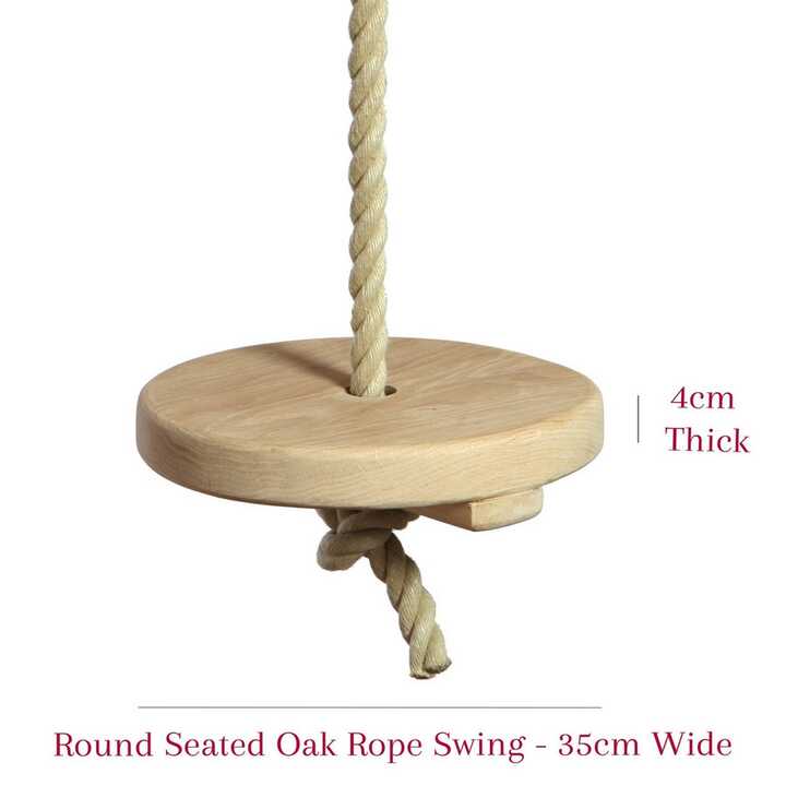 Round Oak Rope Swing Sitting Spiritually