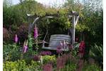 Pergola with Red Clematis