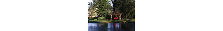 Harmony Swing Seat in Painted Pine at Forde Abbey, Dorset