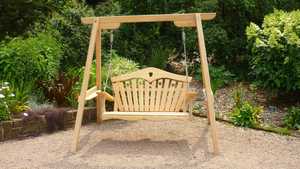 Chestnut 2 Seat Heart Back  & Frame