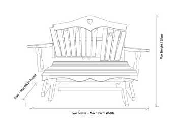 2 Seater Bench Dimension Measurements